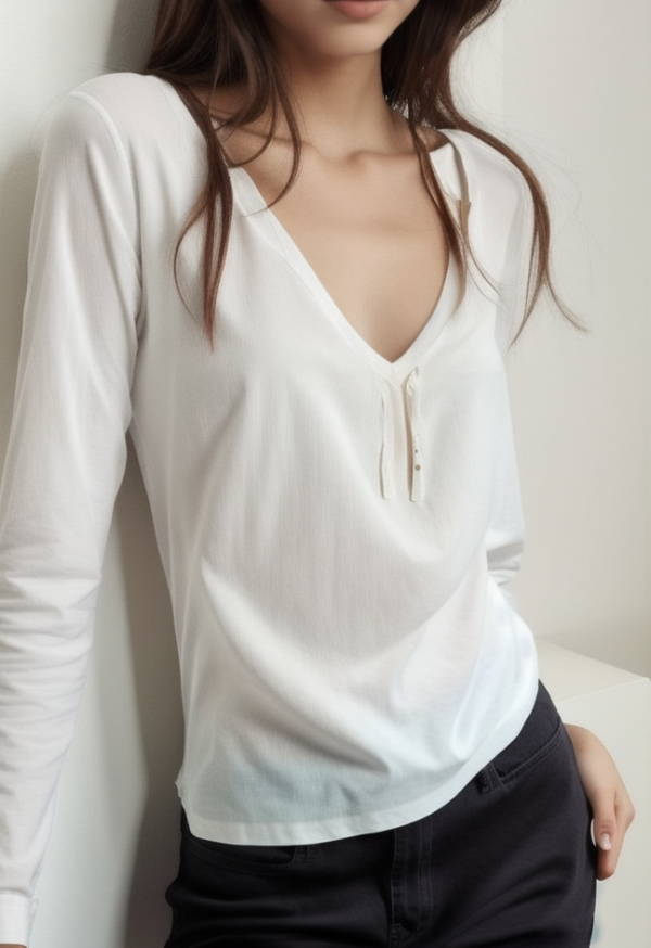 Lace Splice Square Neck Long Sleeve Tee